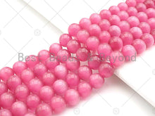 Load image into Gallery viewer, Cat's Eye Dark Pink Round Beads, 6mm/8mm/10mm/12mm Smooth beads, UA164