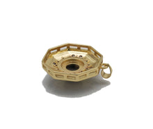 Load image into Gallery viewer, Gold CZ Enamel Octagon Shape Focal Pendant, Sku#LK726