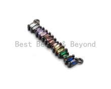 Load image into Gallery viewer, Colorful CZ Micro Pave Long Bar Pendant for Necklace ,Colorful Cz Beads, Micro Pave Findings Pendant, 6x35mm, sku#F682