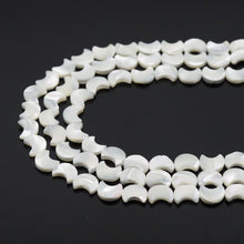 Load image into Gallery viewer, 10x12mm Crescent Moon Mother of Pearl Beads, Sku#T171