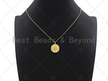 Load image into Gallery viewer, Dainty Gold Embossment Lion Head Shape Charms, Dainty Charms, Gold Pendant,Lion Head Necklace Charms, 19x21mm, Sku#F1323