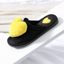 Load image into Gallery viewer, Women's Love Heart Fluffy Slippers | Warm Plush Home Shoes