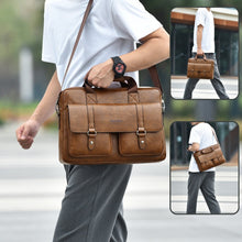 Load image into Gallery viewer, Men's Business Large-Capacity Shoulder Crossbody Briefcase | PU Leather Waterproof Bag