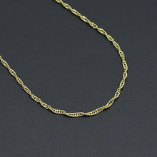 Load image into Gallery viewer, Gold Silver Twisted Waveline Chain Adjustable Necklace, Sku#LD630
