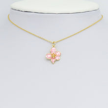 Load image into Gallery viewer, White Pink Mother of Pearl Flower Charm Pendant, Sku#LK1060