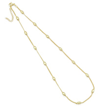 Load image into Gallery viewer, Thin cuban Link Rice shape Satellite Chain Necklace, Sku#LD492