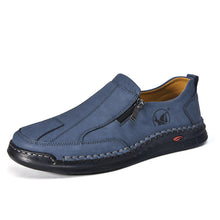 Load image into Gallery viewer, Men's Microfiber Leather Casual Shoes – Lace-Up Low-Top Sneakers with Rubber Sole