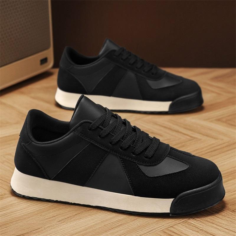 Retro Casual Sneakers - Thick Sole Square Toe Lace-Up Shoes