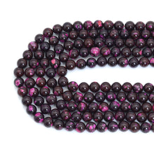 Load image into Gallery viewer, Pink/Yellow/Purple/Green Jade Round Smooth Beads, Sku#U2210