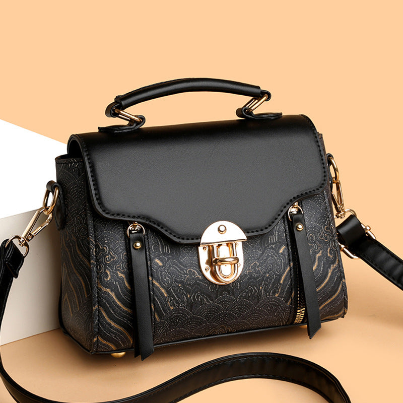 Women's PU Leather Crossbody Handbag - Compact Shoulder Bag with Adjustable Strap