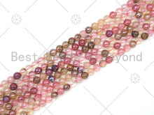 Load image into Gallery viewer, Mystic Godlen Pink Quartz Round Faceted Beads, 6mm/8mm/10mm/12mm Silver Plated  Beads, 15.5'' Full Strand, Sku#UA226