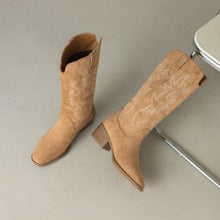 Load image into Gallery viewer, Retro Embroidered Western Cowboy Boots