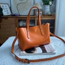 Load image into Gallery viewer, Women's Vintage Soft PU Leather Shoulder Bag | Everyday Commuter Handbag | Coffee &amp; Brown