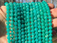 Load image into Gallery viewer, High Quality Genuine Green Blue Russian Amazonite Round Smooth Beads, 5mm/6mm/7mm/9mm Natural Amazonite Beads, 15.5'' Full Strand, SKU#U1202