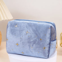 Load image into Gallery viewer, Velvet Cosmetic Bag - Portable Makeup Storage Organizer with Zipper