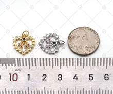Load image into Gallery viewer, CZ Heart Shape Charm, Sku#JD19
