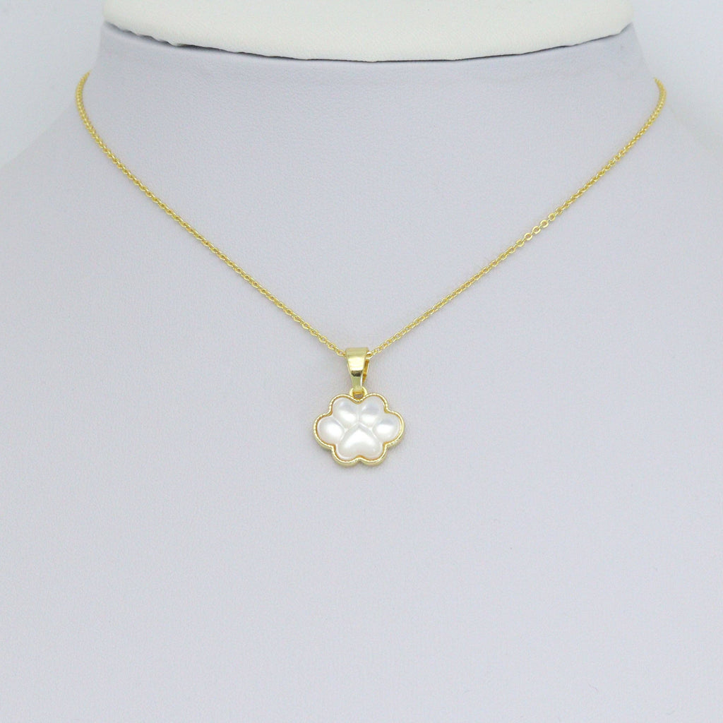 White Opal Paw Charm Pendant, Sku#LX794