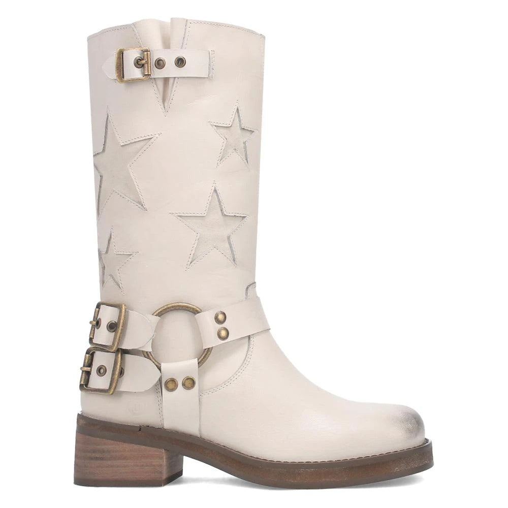 Women's Stitched Belt Buckle Ankle Boots – Chunky Low Heel, Round Toe, Slip-On