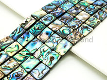 Load image into Gallery viewer, Quality Natural Abalone Flat Rectangle Shell beads Strand