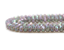 Load image into Gallery viewer, AB Mystic Natural Gray Agate Rondelle Faceted Beads, Sku#UA281