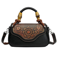Load image into Gallery viewer, Handcrafted Leather-Embossed Retro Crossbody Bag - Floral Design Women's Shoulder Bag