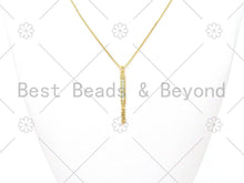 Load image into Gallery viewer, Colorful Enamel Love You Mama Word On Long Bar Pendant,18K Gold Filled Charm,Mother's Day Charm,Enamel Jewelry,4x30mm,Sku#LK394