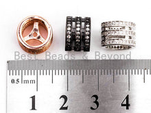 Load image into Gallery viewer, CZ Micro Pave Swirl Spacer Beads, Cubic Zirconia Spacer bead, sku#G304