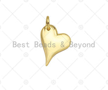 Load image into Gallery viewer, 18K Dainty Gold Peach Heart Pendant/Charm,Gold Medallion Charm, Necklace Bracelet Charm Pendant,11x15mm, Sku#LK243