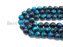 Load image into Gallery viewer, High Quality Natural Round Faceted Tiger Eye Round Beads,SKU#UA35