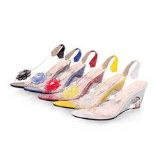 Load image into Gallery viewer, Women's Transparent Crystal Peep Toe High Heels - Summer Clear Sandals