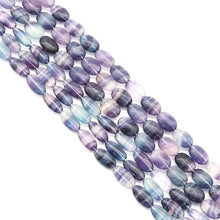 Load image into Gallery viewer, Genuine Fluorite Smooth Oval Beads, 13x17mm/10x20mm. Sku#U1560