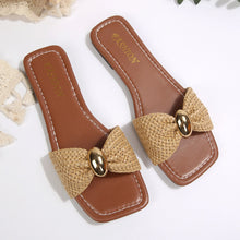 Load image into Gallery viewer, Women's Knit Slip-On Slides | Breathable Metal Detail Casual Sandals