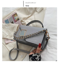 Load image into Gallery viewer, Women's Chain Shoulder Crossbody Bag - Small Square PU Leather Handbag