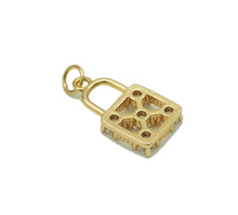 Load image into Gallery viewer, CZ Hollw Out Lock Charm, Sku#JL71