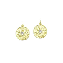 Load image into Gallery viewer, Gold Protection Evil Eye Coin Charm Pendant,Sku#LX865