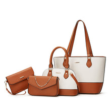 Load image into Gallery viewer, Women's PU Leather Tote Bag Set – Structured Shoulder Bag with Multi-Compartment Organizer