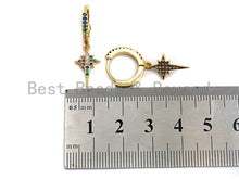 Load image into Gallery viewer, North Star Huggie Earrings,9x31mm, sku#J71