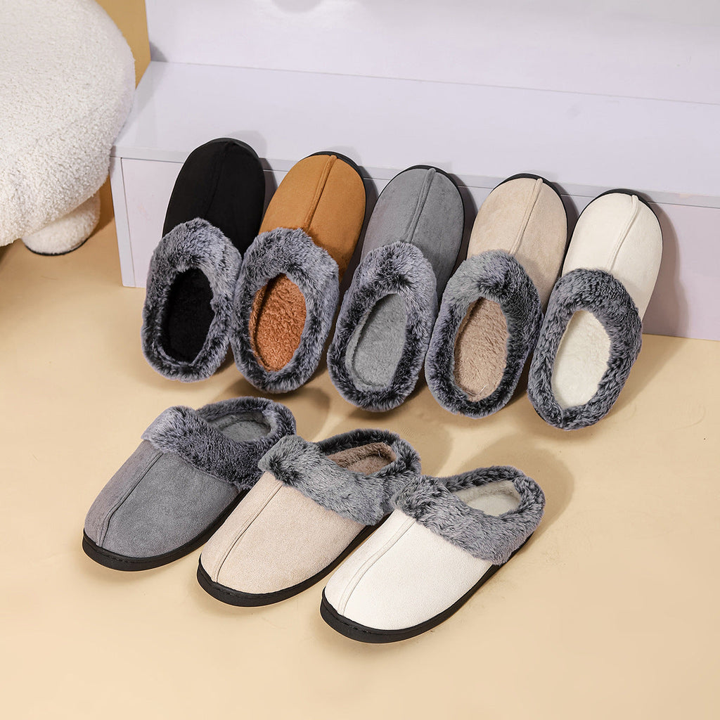 Fleece-Lined Warm Slippers – Unisex