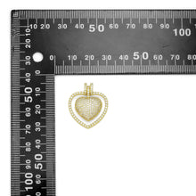 Load image into Gallery viewer, CZ Pave Double Heart Pendant, Sku#A216