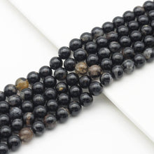 Load image into Gallery viewer, Genuine Black Tourmaline Round Smooth Beads, 6mm/8mm/10mm, Sku#U1603