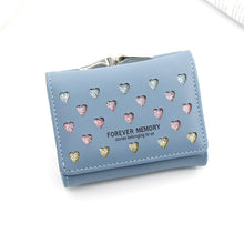 Load image into Gallery viewer, Three-Fold Wallet with Hollowed-Out Heart Design