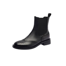 Load image into Gallery viewer, Women's Full-Grain Leather Ankle Boots | Chunky Heel British-Style Mid-Calf Boot