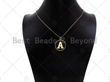 Load image into Gallery viewer, New Trendy Gold Black Enamel Initials Letter Charm/Pendant, Enamel Initial Alphabet Letters, Custom Naming Pendants, 25mm,sku#ML33