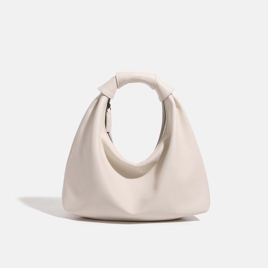 Women's Soft PU Leather Tote Shoulder Bag – Dumpling Style Handbag with Multiple Pockets