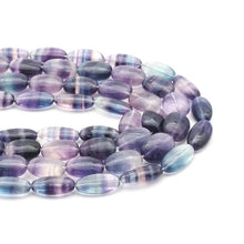 Load image into Gallery viewer, Genuine Fluorite Smooth Oval Beads, 13x17mm/10x20mm. Sku#U1560