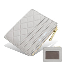 Load image into Gallery viewer, Slim Zippered ID Card Holder - PU Leather Driver's License Wallet with RFID Protection