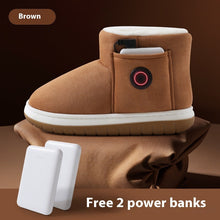 Load image into Gallery viewer, Rechargeable Electric Heated Slippers - USB Foot Warmer Shoes for Winter Home Use