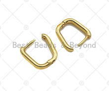 Load image into Gallery viewer, Dainty Gold Rectangle Huggie Earring, Sku#LD57