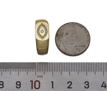 Load image into Gallery viewer, Gold Filled Brass Signet Evil Eye Ring