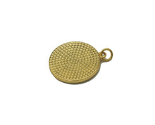 Load image into Gallery viewer, Gold Flower and Leaf On Round Coin Charm, Sku#LK643